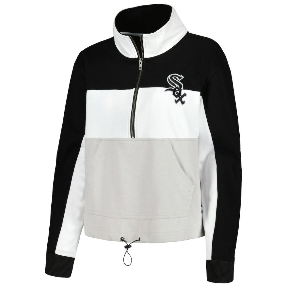 Chicago White Sox The Wild Collective Women's Color Block Half-Zip Jacket Sale