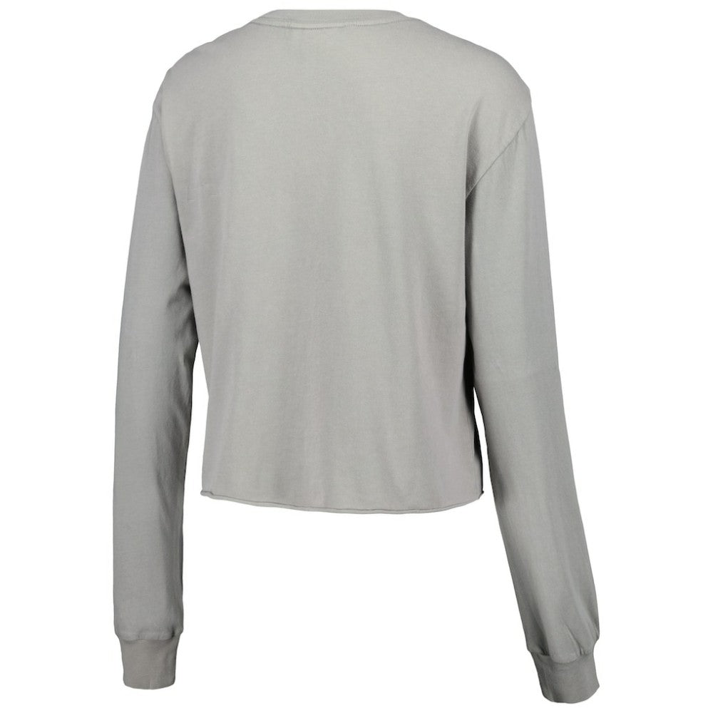 Atlanta Braves The Wild Collective Women's Cropped Long Sleeve T-Shirt Discount