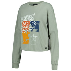 Houston Astros The Wild Collective Women's Cropped Long Sleeve T-Shirt Near Me