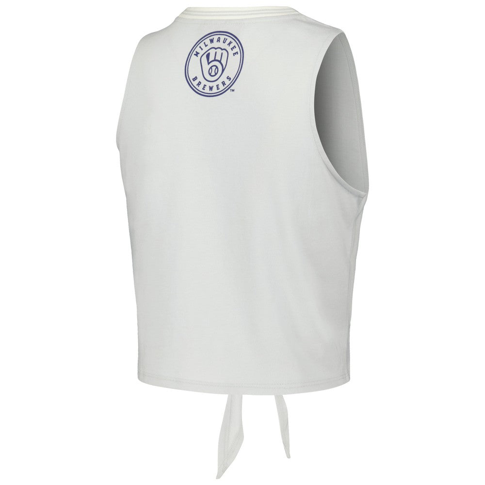 Milwaukee Brewers The Wild Collective Women's Twisted Tie Front Tank Top Discount