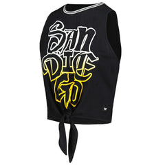 San Diego Padres The Wild Collective Women's Twisted Tie Front Tank Top Outlet