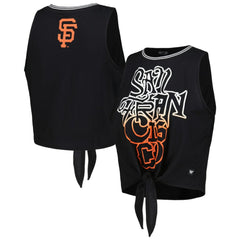 San Francisco Giants The Wild Collective Women's Twisted Tie Front Tank Top Discount