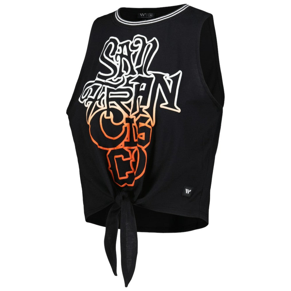 San Francisco Giants The Wild Collective Women's Twisted Tie Front Tank Top Discount