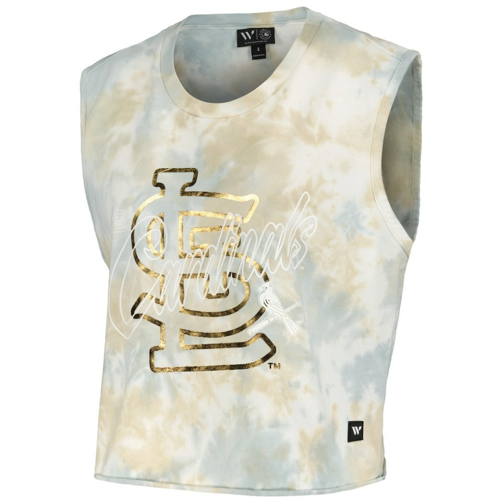 St. Louis Cardinals The Wild Collective Women's Washed Muscle Tank Top Sale