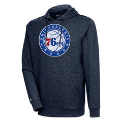 Philadelphia 76ers Antigua Action Pullover Hoodie Heather Navy