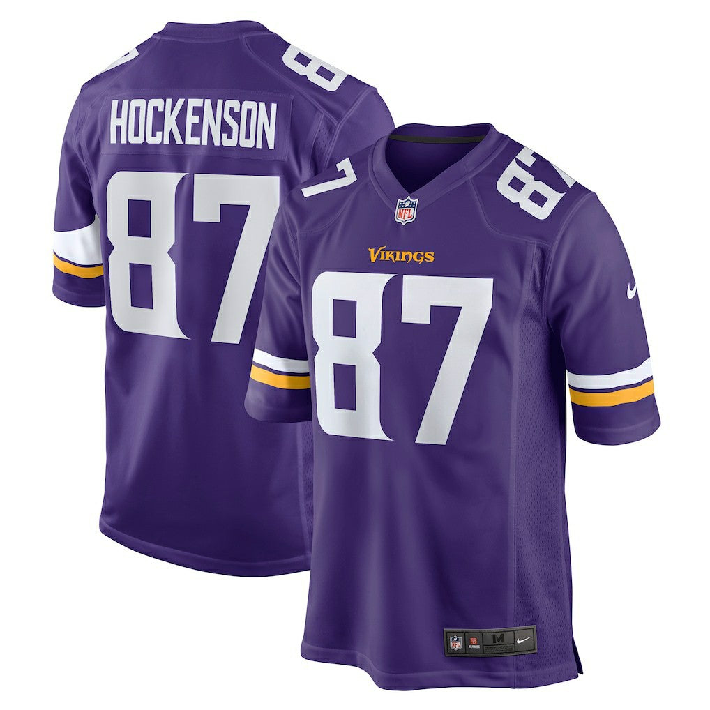 T.J. Hockenson Minnesota Vikings Game Player Jersey - Purple - Nike