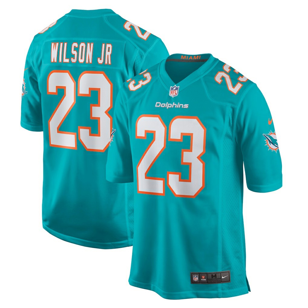 Jeff Wilson Jr. Miami Dolphins Game Player Jersey - Aqua - Nike