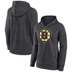 Boston Bruins Women's Primary Logo Pullover Hoodie - Charcoal | NHL on sale