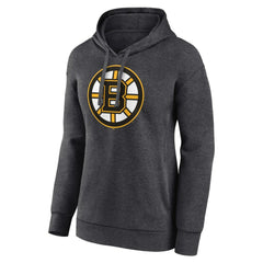 Boston Bruins Women's Primary Logo Pullover Hoodie - Charcoal | NHL on sale
