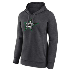 Dallas Stars Women's Primary Logo Pullover Hoodie - Charcoal | NHL Clearance