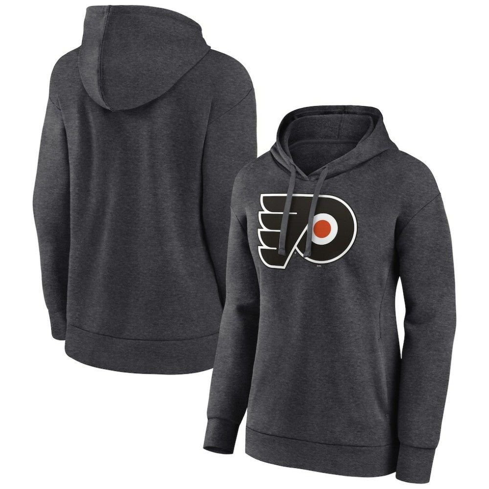 Philadelphia Flyers Women's Primary Logo Pullover Hoodie - Charcoal | NHL near me