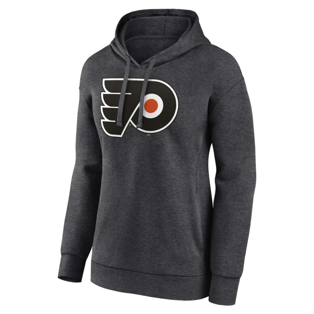 Philadelphia Flyers Women's Primary Logo Pullover Hoodie - Charcoal | NHL near me