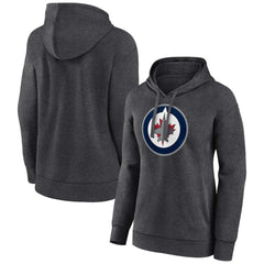 Winnipeg Jets Women's Primary Logo Pullover Hoodie - Charcoal | NHL sale