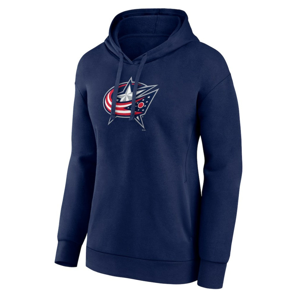 Columbus Blue Jackets Women's Primary Logo Pullover Hoodie - Navy | NHL Lifestyle