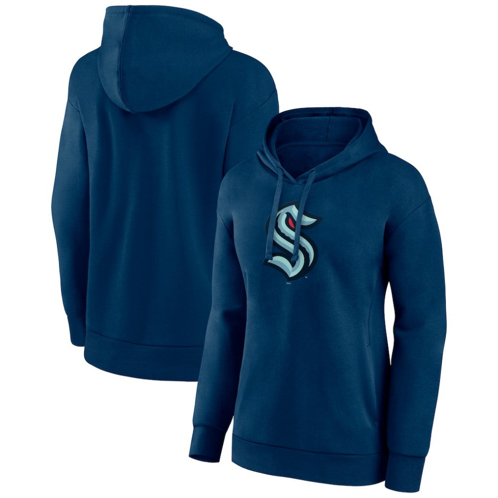 Seattle Kraken Women's Primary Logo Pullover Hoodie - Deep Sea Blue | NHL online
