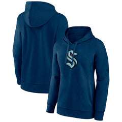 Seattle Kraken Women's Primary Logo Pullover Hoodie - Deep Sea Blue | NHL online
