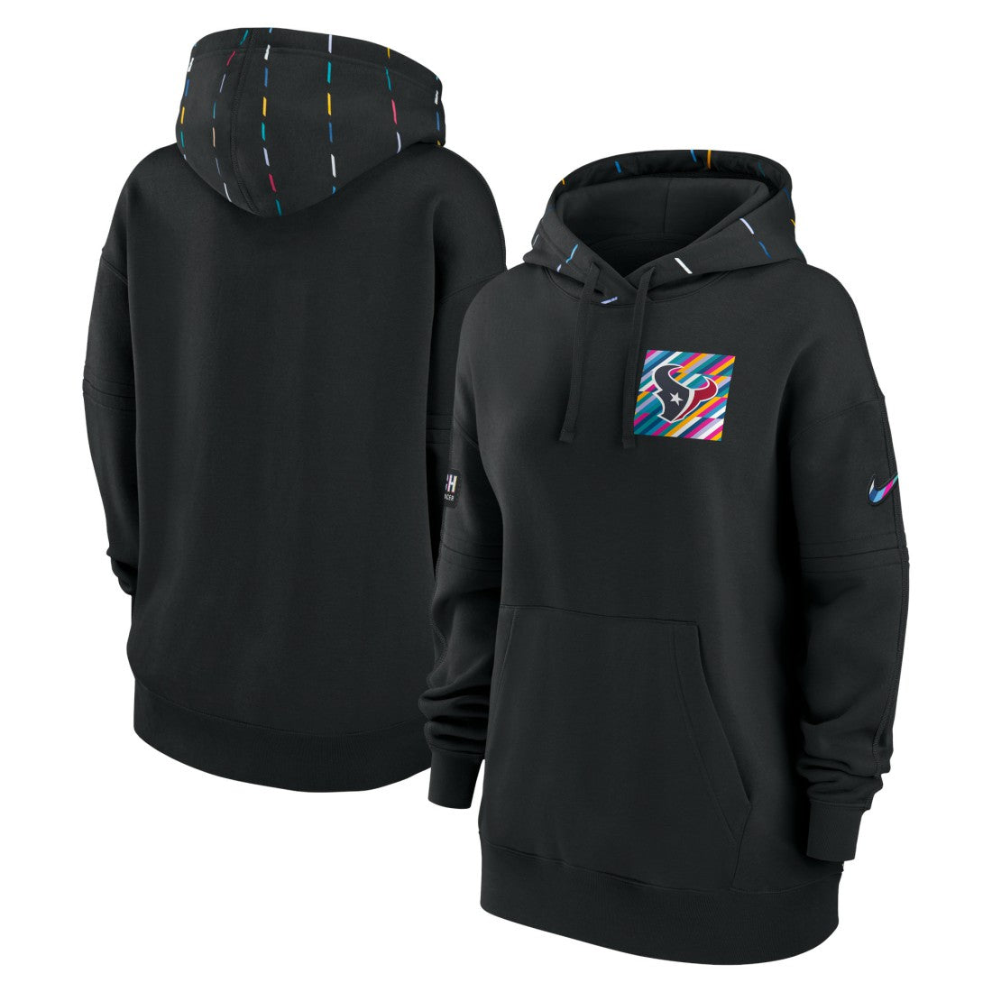 Houston Texans Women's 2023 NFL Crucial Catch Club Pullover Hoodie - Black - Nike