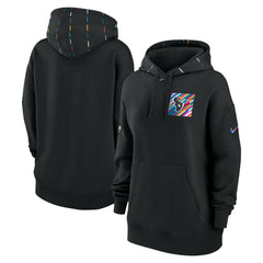 Houston Texans Women's 2023 NFL Crucial Catch Club Pullover Hoodie - Black - Nike