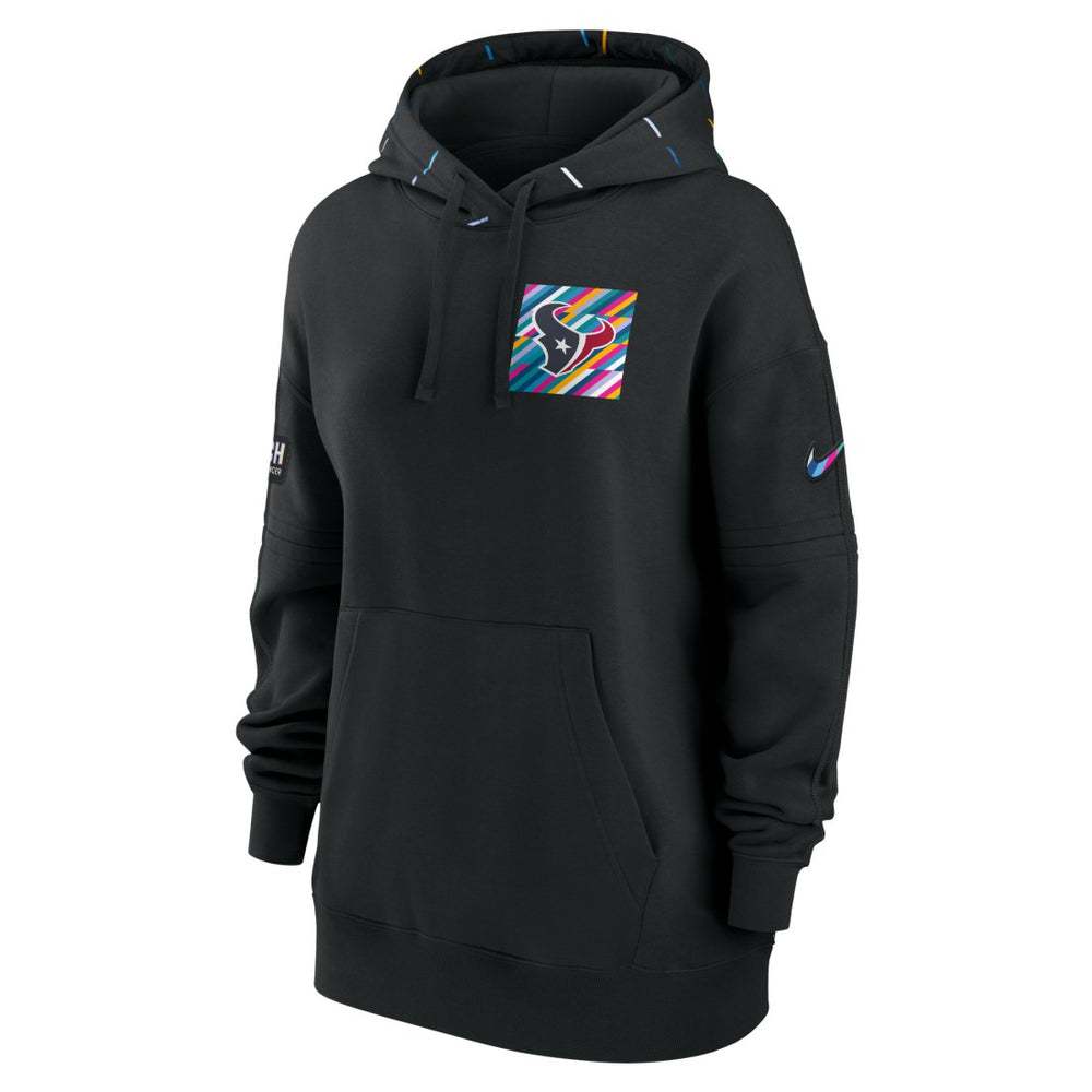 Houston Texans Women's 2023 NFL Crucial Catch Club Pullover Hoodie - Black - Nike