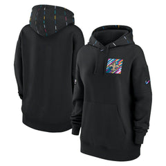 New Orleans Saints Women's 2023 NFL Crucial Catch Club Pullover Hoodie - Black - Nike