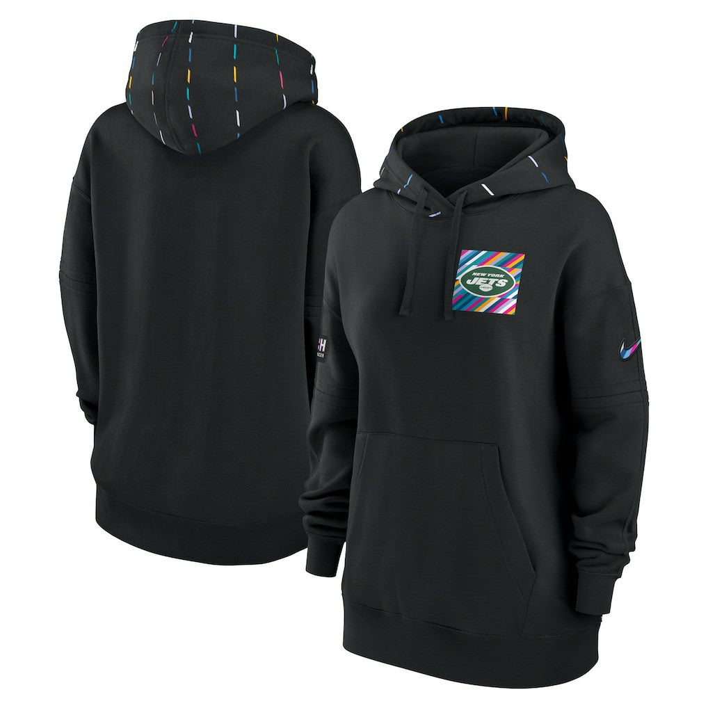 New York Jets Women's 2023 NFL Crucial Catch Club Pullover Hoodie - Black - Nike