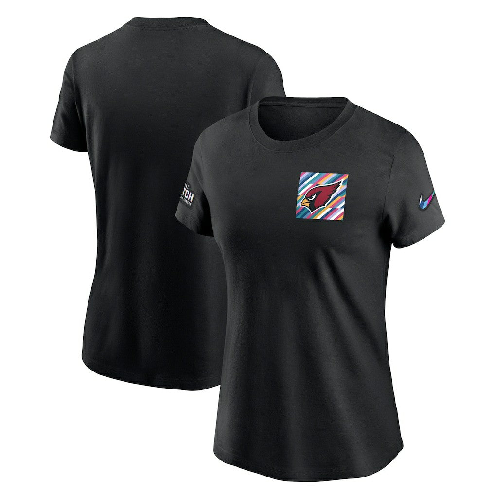 Arizona Cardinals Women's Crucial Catch Sideline Tri-Blend T-Shirt - Black - Nike