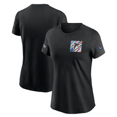 Atlanta Falcons Women's Crucial Catch Sideline Tri-Blend T-Shirt - Black - Nike