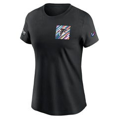 Atlanta Falcons Women's Crucial Catch Sideline Tri-Blend T-Shirt - Black - Nike