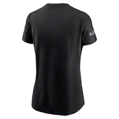 Carolina Panthers Women's Crucial Catch Sideline Tri-Blend T-Shirt - Black - Nike