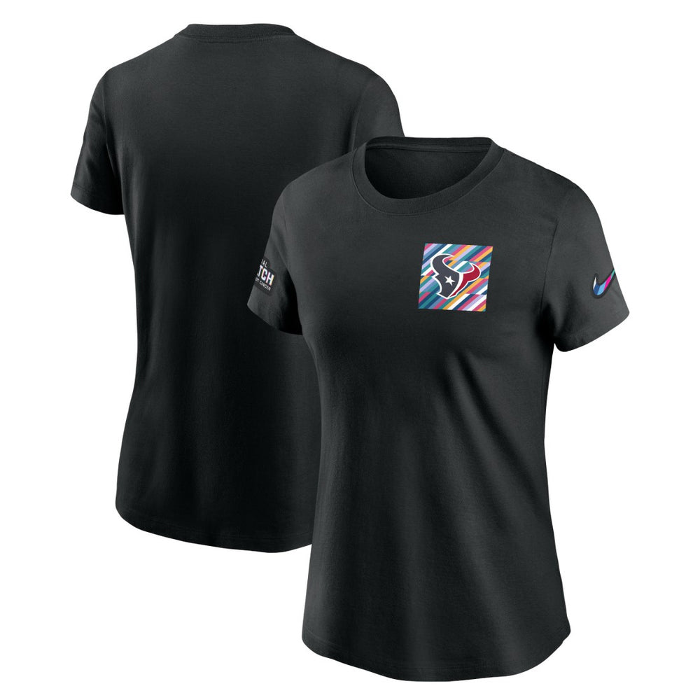 Houston Texans Women's Crucial Catch Sideline Tri-Blend T-Shirt - Black - Nike
