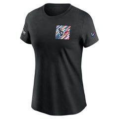 Houston Texans Women's Crucial Catch Sideline Tri-Blend T-Shirt - Black - Nike