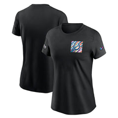 Indianapolis Colts Women's Crucial Catch Sideline Tri-Blend T-Shirt - Black - Nike