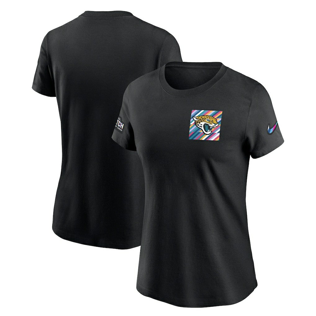 Jacksonville Jaguars Women's Crucial Catch Sideline Tri-Blend T-Shirt - Black - Nike