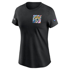 Jacksonville Jaguars Women's Crucial Catch Sideline Tri-Blend T-Shirt - Black - Nike