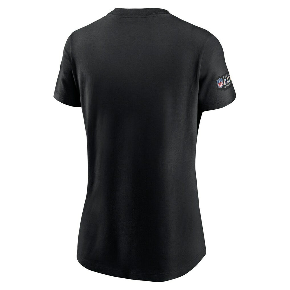 Jacksonville Jaguars Women's Crucial Catch Sideline Tri-Blend T-Shirt - Black - Nike