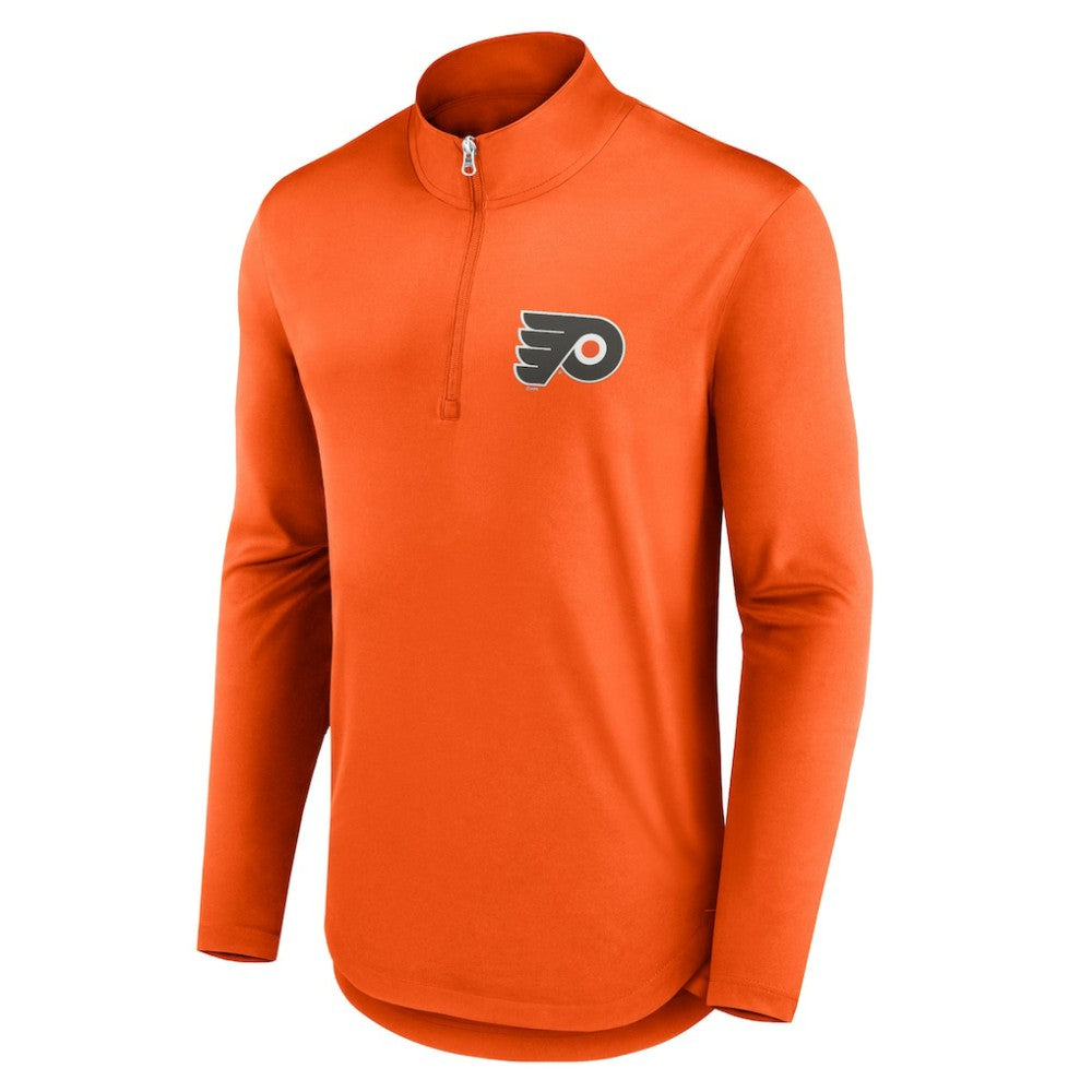 Philadelphia Flyers Fanatics Mock Neck Quarter-Zip Top - Orange | Fanatics Lifestyle