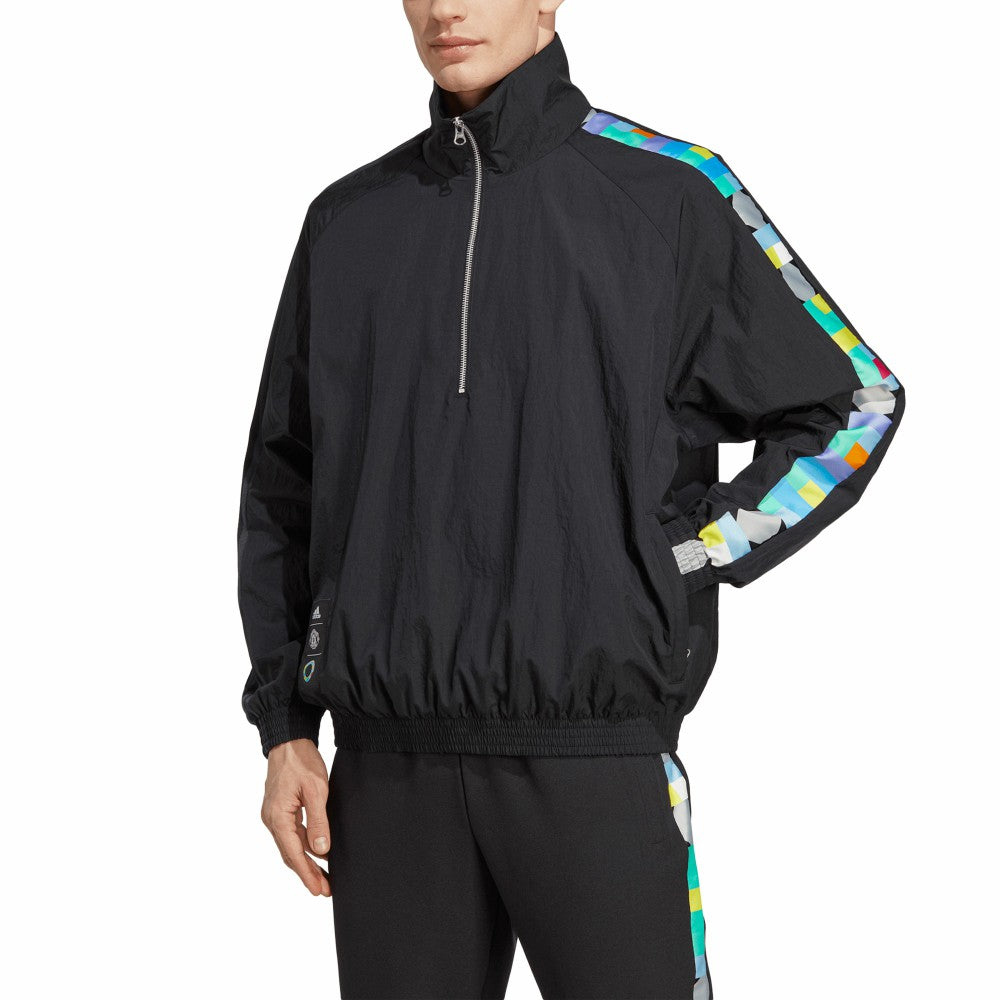 Adidas - Peter Saville x Manchester United Half-Zip Pullover Jacket – Black