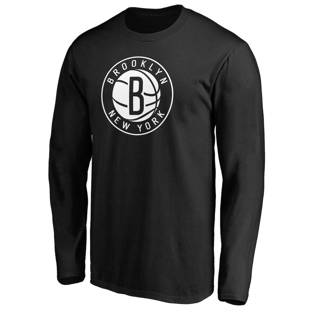 Brooklyn Nets Primary Team Logo Long Sleeve T-Shirt Black