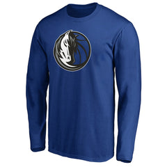 Dallas Mavericks Primary Team Logo Long Sleeve T-Shirt Blue