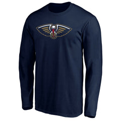 New Orleans Pelicans Primary Team Logo Long Sleeve T-Shirt Navy