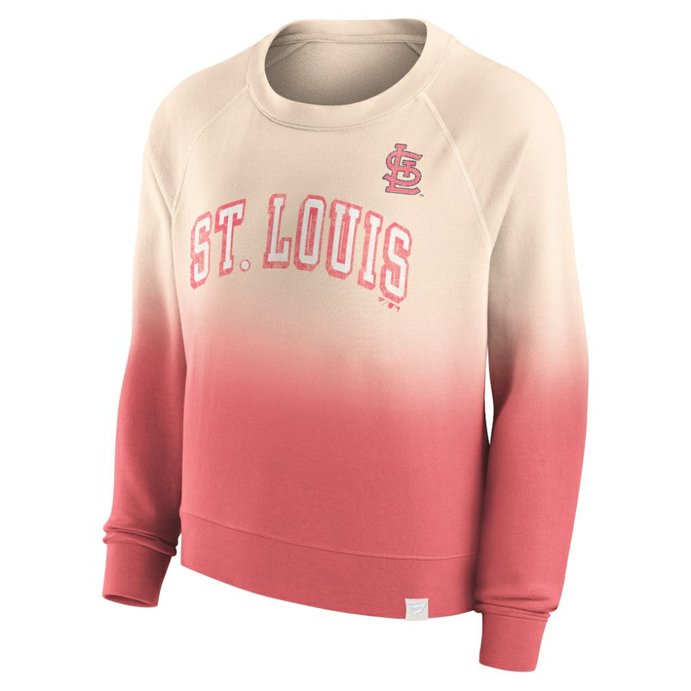 St. Louis Cardinals Fanatics Women's Luxe Lounge Arch Raglan Pullover Sweatshirt Sale