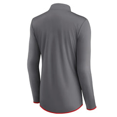 New England Patriots Women's Adult Corner Long Sleeve 1/4 Zip Top - Gray - NFL