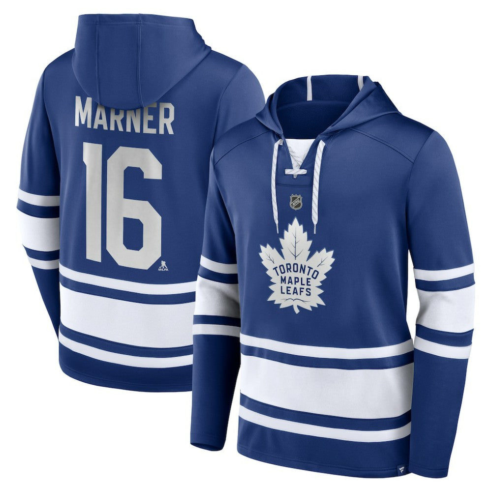 Mitch Marner Toronto Maple Leafs Fanatics Name & Number Lace-Up Pullover Hoodie - Blue | Fanatics discount