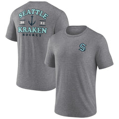 Seattle Kraken Fanatics Winger Tri-Blend T-Shirt - Heather Gray | Fanatics Lifestyle