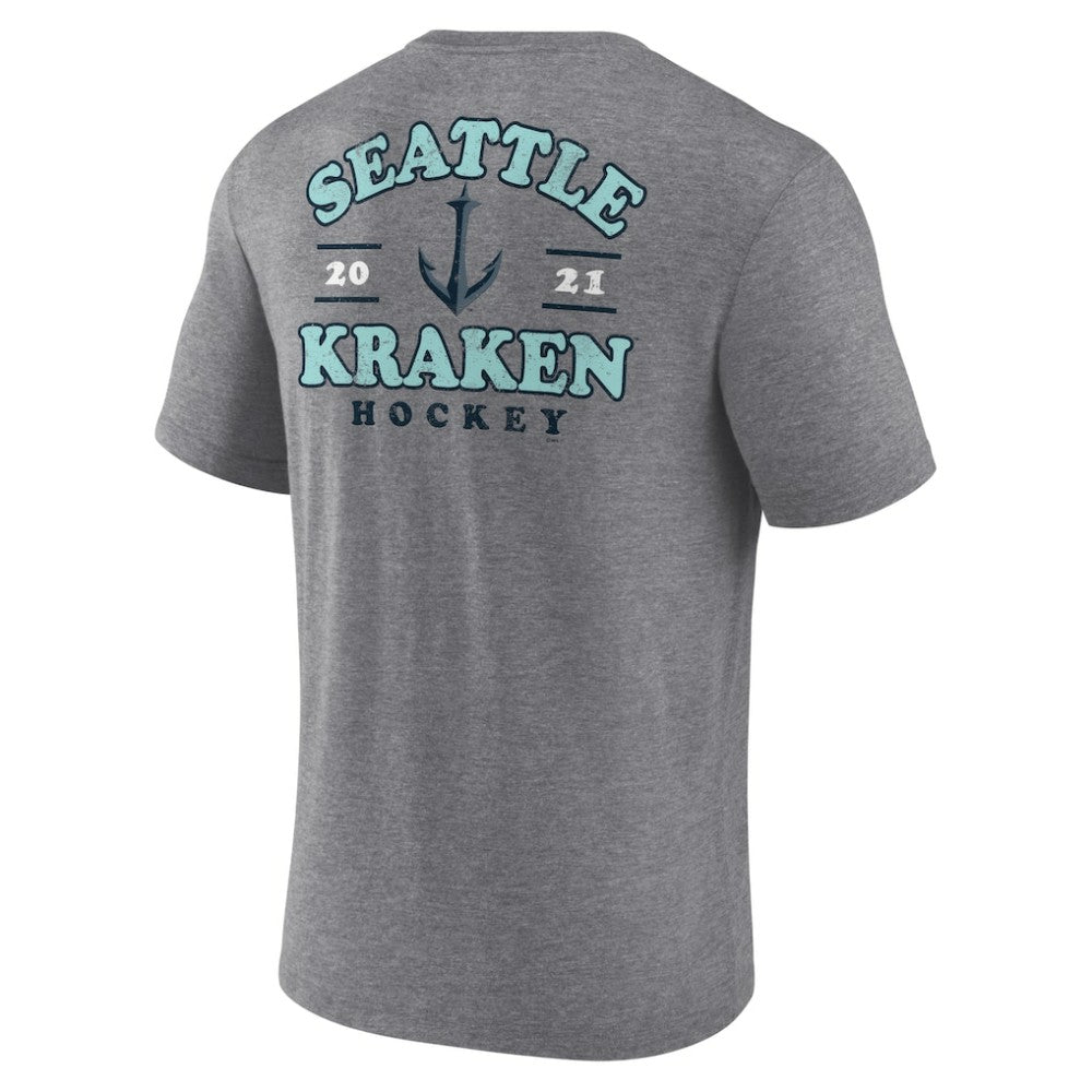 Seattle Kraken Fanatics Winger Tri-Blend T-Shirt - Heather Gray | Fanatics Lifestyle