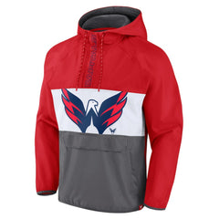 Washington Capitals Fanatics Flagrant Foul Anorak Raglan Half-Zip Hoodie Jacket - Red | Fanatics online