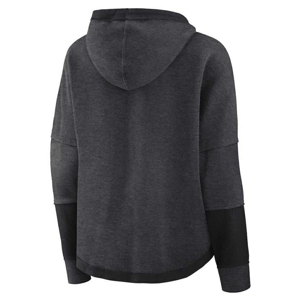 Cleveland Browns Women's Lightewight Modest Crop Lounge Helmet Arch Pullover Hoodie - Charcoal - Fanatics
