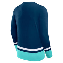 Seattle Kraken Fanatics Back Pass Lace-Up Long Sleeve T-Shirt - Deep Sea Blue | Fanatics near me