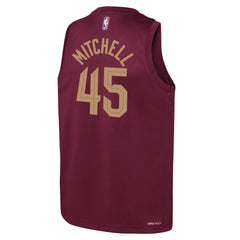 Nike Donovan Mitchell Cleveland Cavaliers Youth Swingman Jersey Icon Editi- Wine