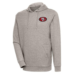San Francisco 49ers Antigua Action Lightweight Pullover Hoodie - Oatmeal - NFL